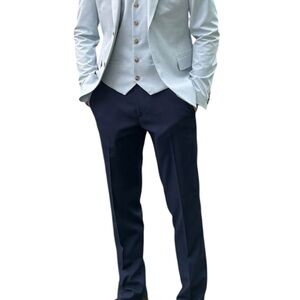 RW&CO. Sky Blue Suit with Dark Navy Pants